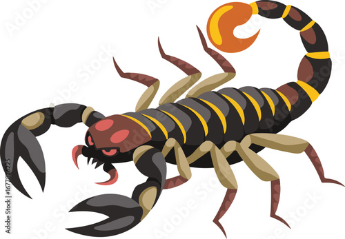 scorpion on white background