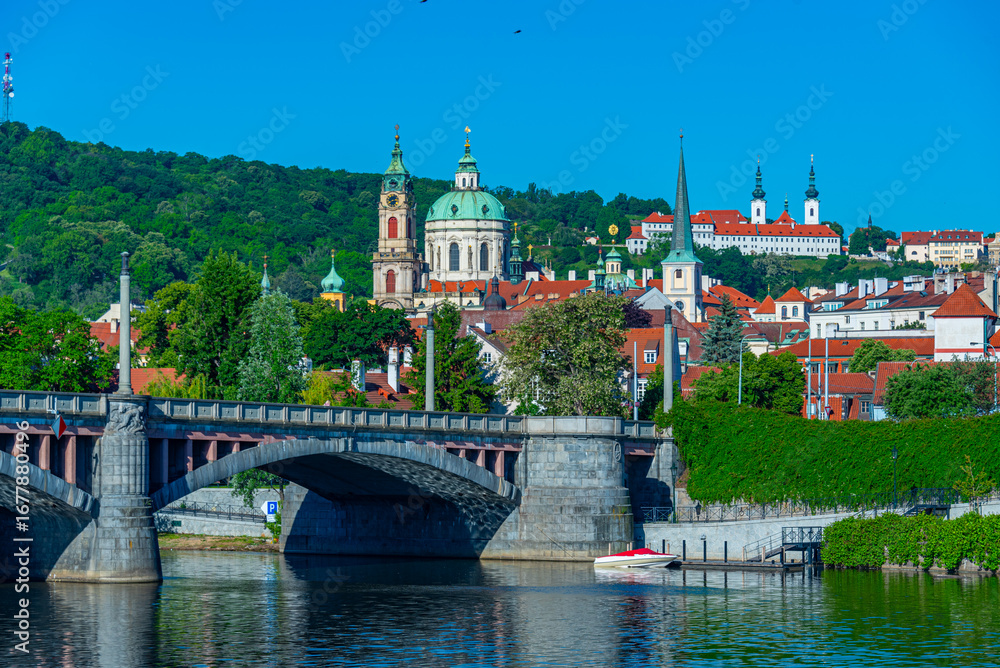 Fototapeta premium Mala strana and vltava river in Prague, Czech republic