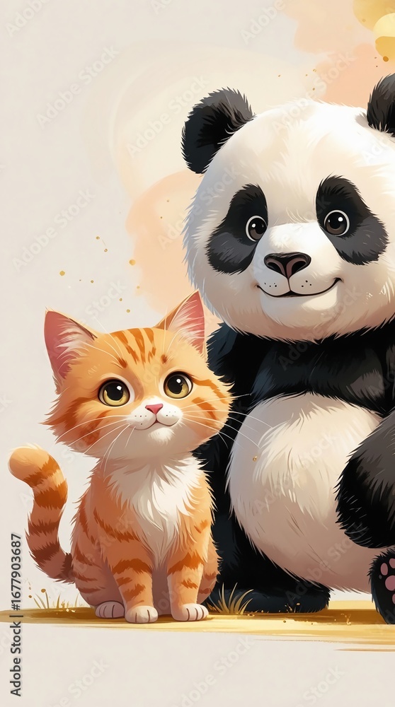 Obraz premium cat and mouse