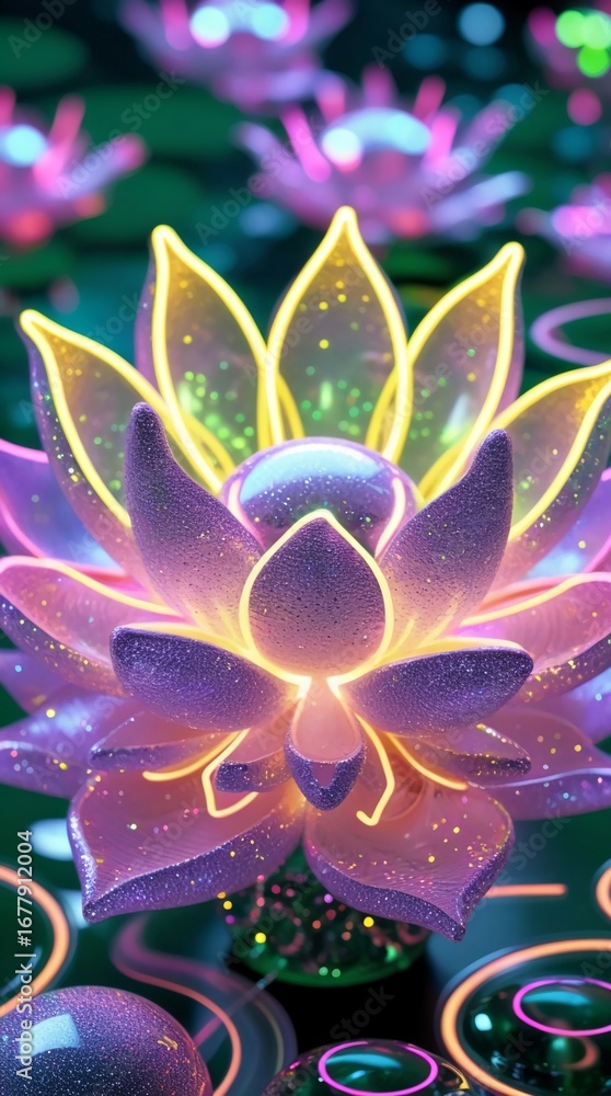 Fototapeta premium lotus flower on black background