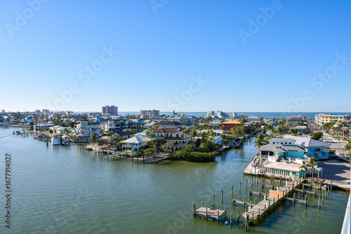 Waterfront homes and vacation rentals in Fort Myers Beach on Estero Island, southwest Florida in Lee County	