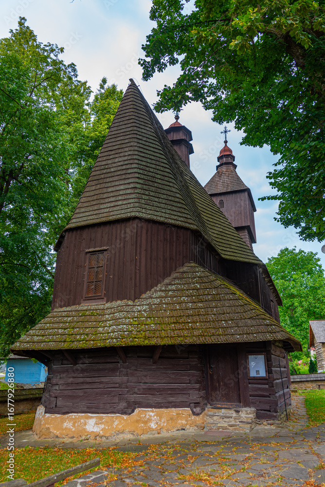 Fototapeta premium st. francis of assisi church in Hervartov, Slovakia