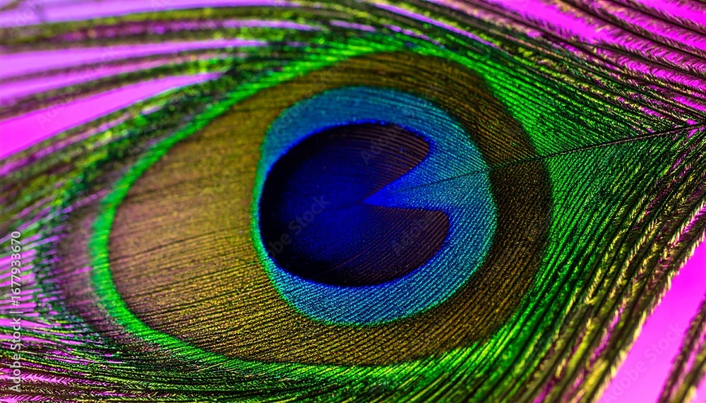 Obraz premium Close-up peacock feather (1)