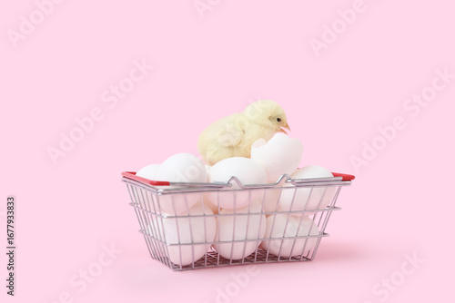 Shopping basket with cute l...