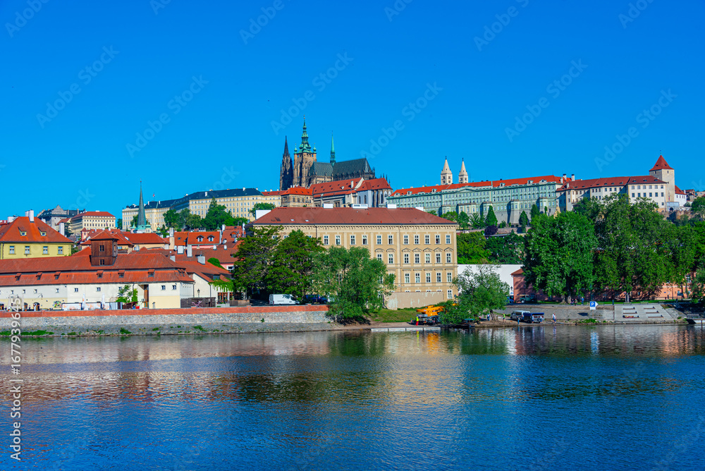 Obraz premium Prague castle and vltava river in Prague, Czech republic