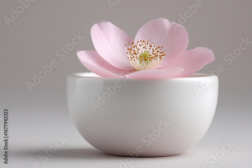 Wallpaper Mural create photorealistic ultraminimalistic composition featuring single flower on clean background Torontodigital.ca