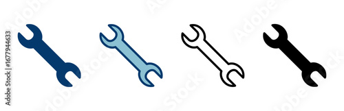 wrench icon vector isolated on white background. Wrench vector icon. Spanner symbol