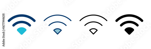 WIFI Icon vector isolated on white background. signal vector icon. Wireless and wifi icon or sign for remote internet access