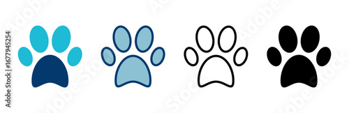 Paw icon vector isolated on white background. Paw Print icon