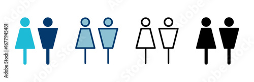 Man and woman icon vector isolated on white background. male and female symbol