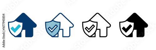 House insurance icon vector isolated on white background. house protection icon.
