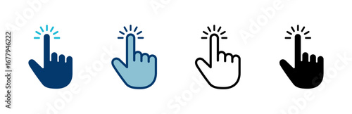 Hand click icon vector isolated on white background. pointer icon vector. hand cursor icon vector