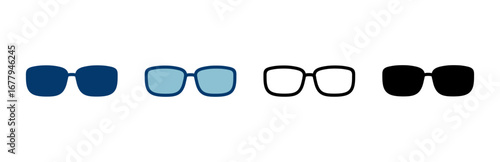 Glasses icon vector isolated on white background. Stylish Eyeglasses. Glasses vector. Optical concept