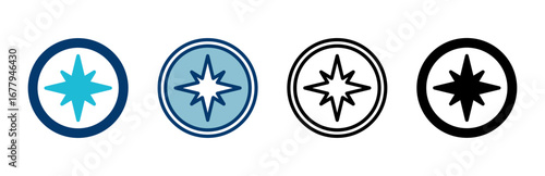 Compass icon vector isolated on white background. Compass vector icon