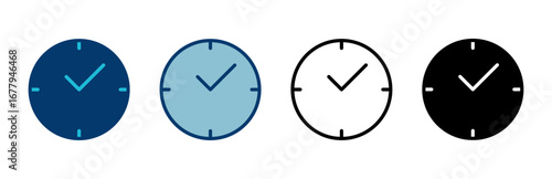 Clock icon vector isolated on white background. Time icon vector. Clock vector icon