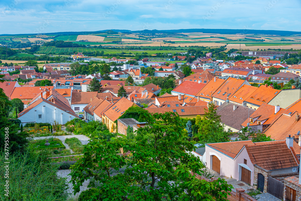 Fototapeta premium Red rooftops of Mikulov in Czech republic