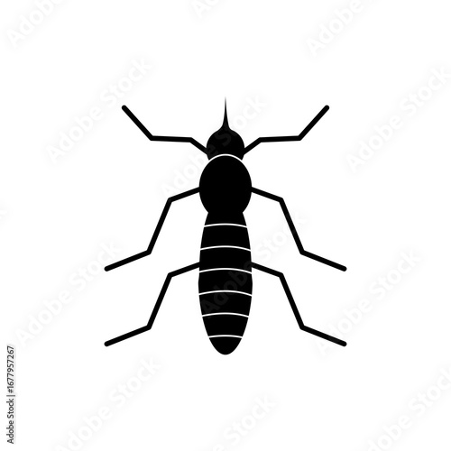 malaria icon vector simple flat black illustration for web and app..eps