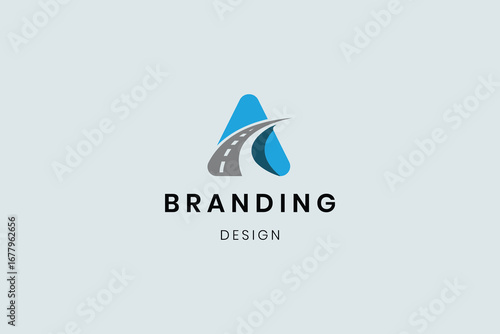 Abstract Street letter A logo icon symbol