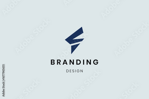 Free Download Letter F logo template with abstract design for company - GFXLoad