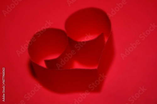 Red Paper Heart Love Concept
