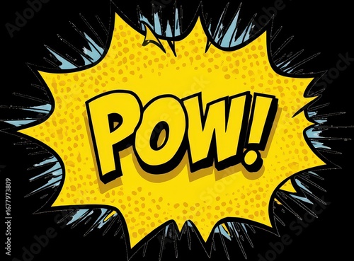 Yellow Pow Comic Book Explosion Sound Effect