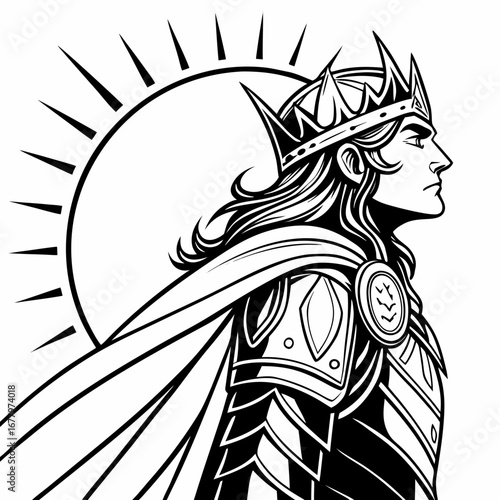 Jesus crowned  radiant  art.