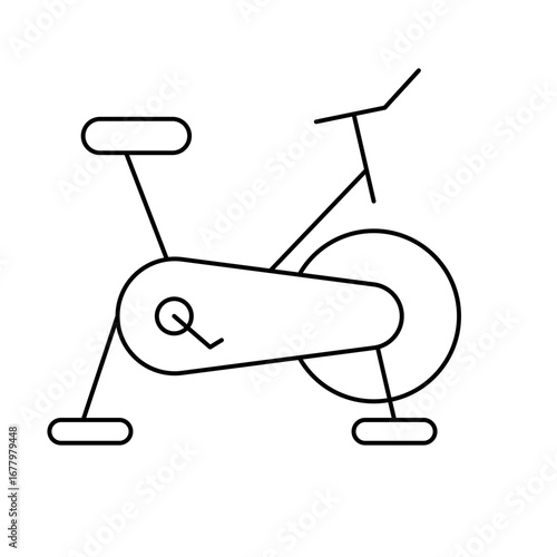 Exercise Bike Line Icon of Fitness & Sport Activity Icon Set