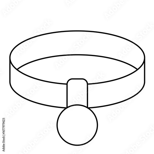 Collar with Tag Line Icon of Pet Care & Animal Icon Set