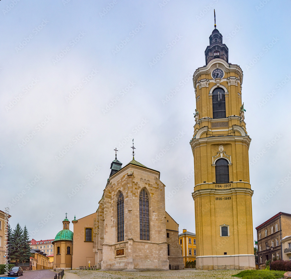 Fototapeta premium Panorama view of Przemysl cathedral in Poland