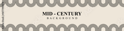 Stripe line mid century background vector for retro aesthetics, minimal art, and graphic design. Useful for illustrating a timeless, classic feel.