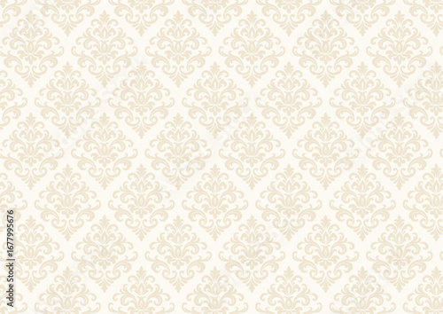 Elegant Rococo Pattern Seamless Background
