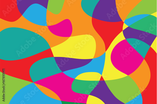 A colorful abstract vector background with smoothly flowing liquid curves, designed for creative projects demanding modern aesthetics, energetic movement, and inspiring artistic expression.