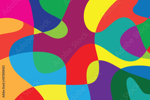 Smoothly flowing liquid curves create a colorful abstract vector background, perfect for modern creative projects requiring energy, stylish movement, and vibrant visual aesthetics.
