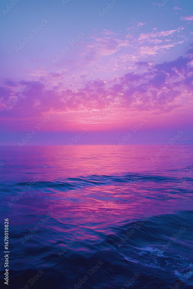 Fototapeta premium Blurry sunset over a tranquil sea