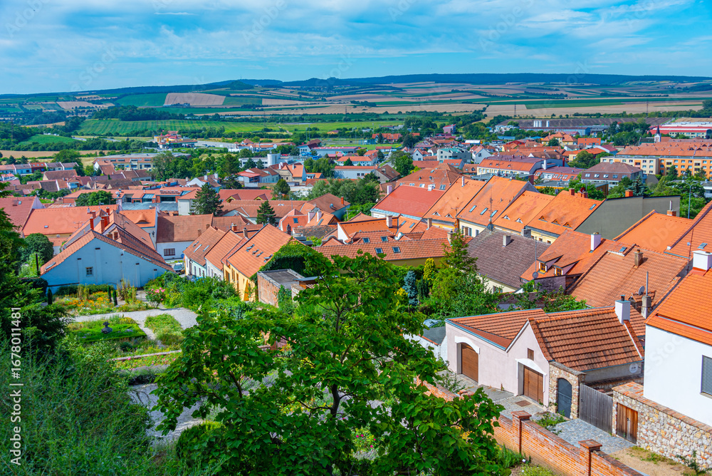 Obraz premium Red rooftops of Mikulov in Czech republic