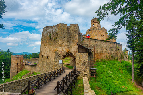 Zborov castle during a summer day in Slovakia