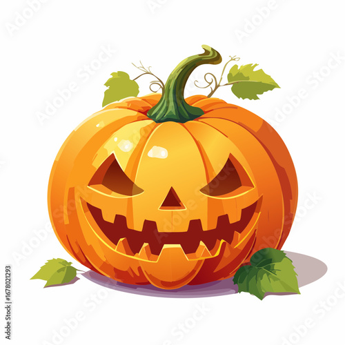 ハロウィンのジャック・オー・ランタン　アニメ風