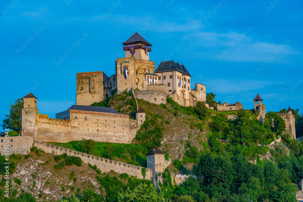 Fototapeta premium View of Trencin castle in Slovakia