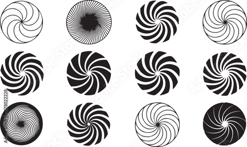 Hypnotic Swirls A Collection of Circular Vortex Patterns for Dynamic Visual Elements