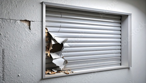 Broken window shutter