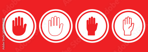 Stop hand sign. eps 10