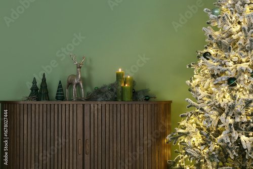 Christmas home decor with l...