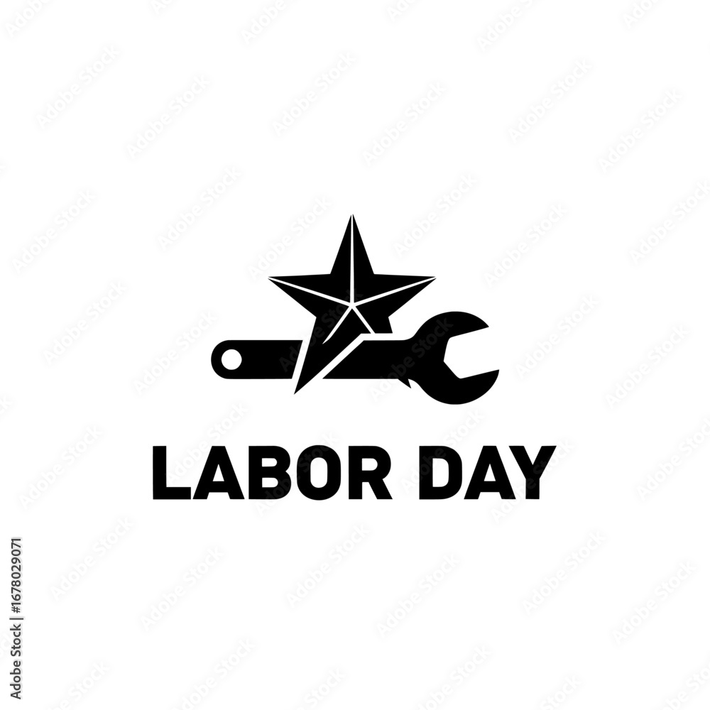 Obraz premium star logo design for labor day