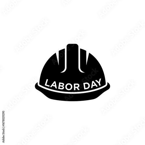 black helmet text on labor day