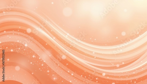 peach cloud fade theme with light apricot with faded ivory, airy diagonal peach to cream sweep, ethereal soft glitter, seamless dreamy backdrop, serene and glowing