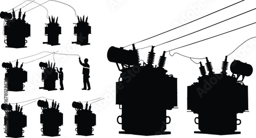 Electric power transformer, high voltage equipment, electricity distribution system, energy infrastructure, utility service, electrical engineering, maintenance worker, power grid