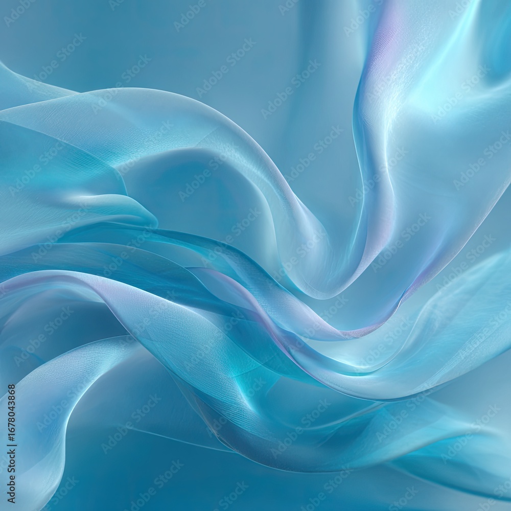Obraz premium Light blue flowing fabric (1)