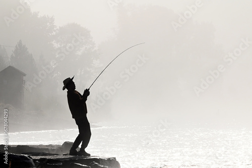 Fishing in the Fog, fish on!