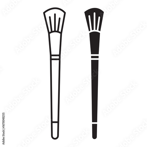 makeup brush icon vector simple flat black illustration for web and app..eps
