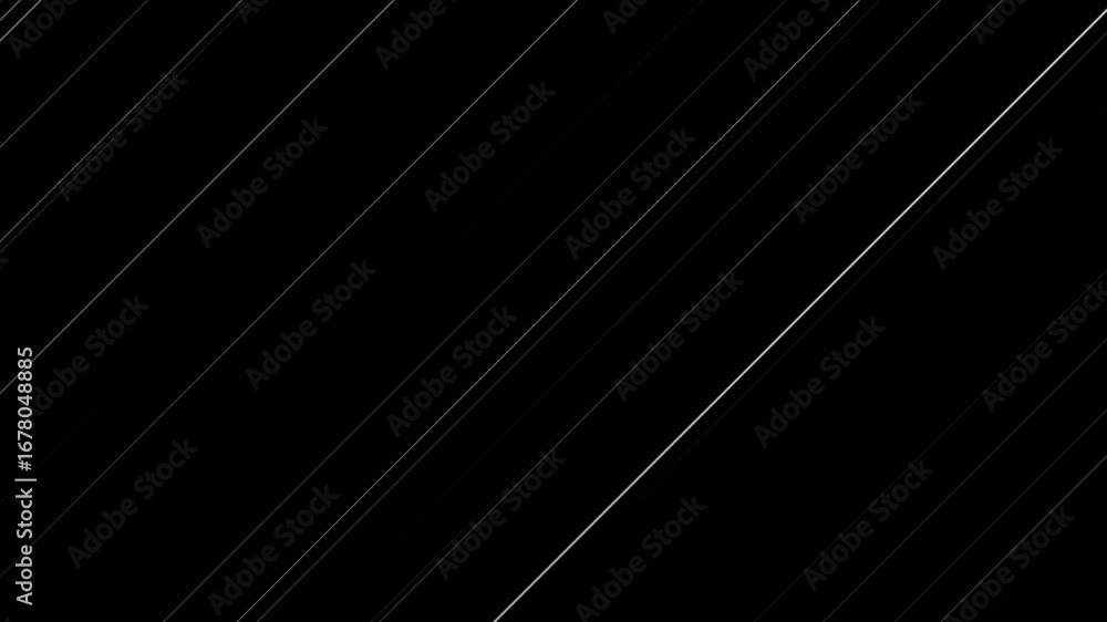 Animation of glitching and flashing appearence of diagonal lines on black background 